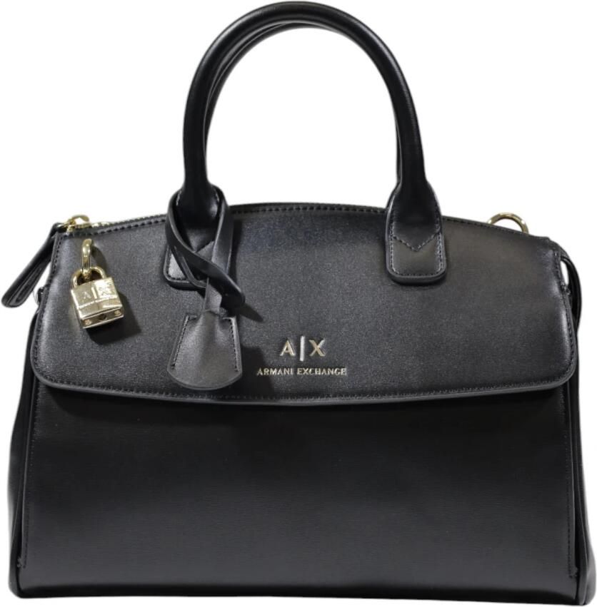 Armani Exchange Stijlvolle Middelgrote Tassen van Polyester Black Dames - Foto 2