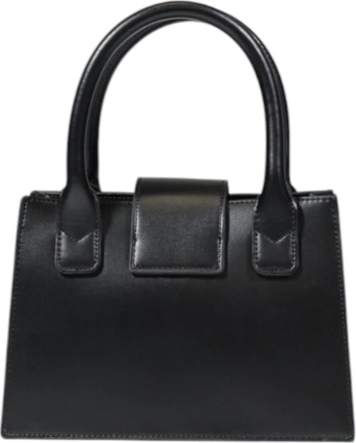 Armani Exchange Zwarte Schoudertas met Schouderband Knoopsluiting Black Dames