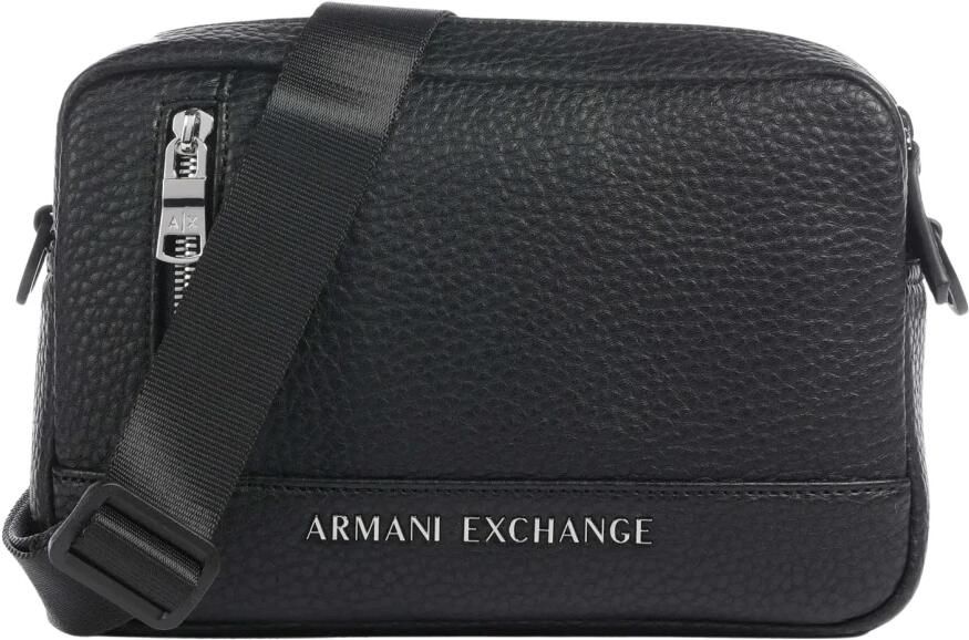 Armani Exchange Zwarte Schoudertas met Voorvak met Rits Black Heren - Foto 3