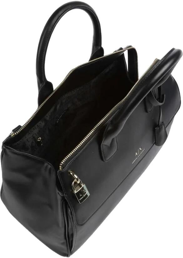 Armani Exchange Zwarte Tote Tas met Metalen Details Black Dames - Foto 5