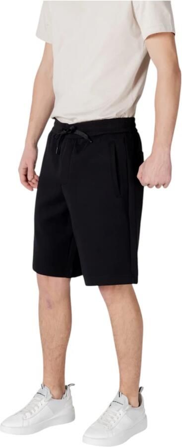 Armani Exchange Zwarte shorts met vetersluiting en zakken Black Heren - Foto 5