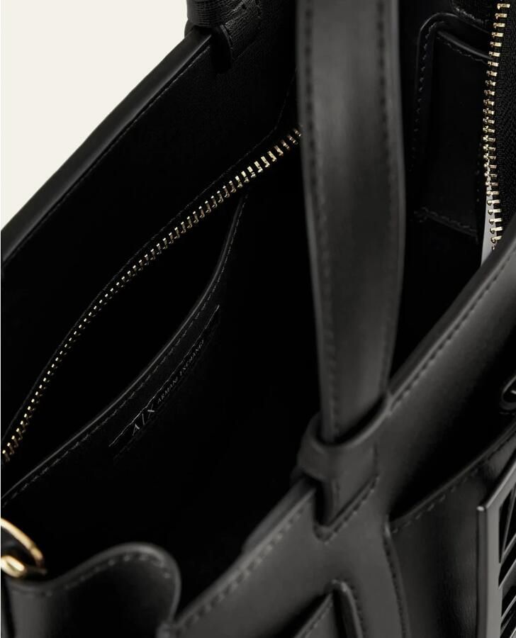 Armani Exchange Stijlvolle Polyurethaan Handtas met Polyester Voering Black Dames - Foto 5