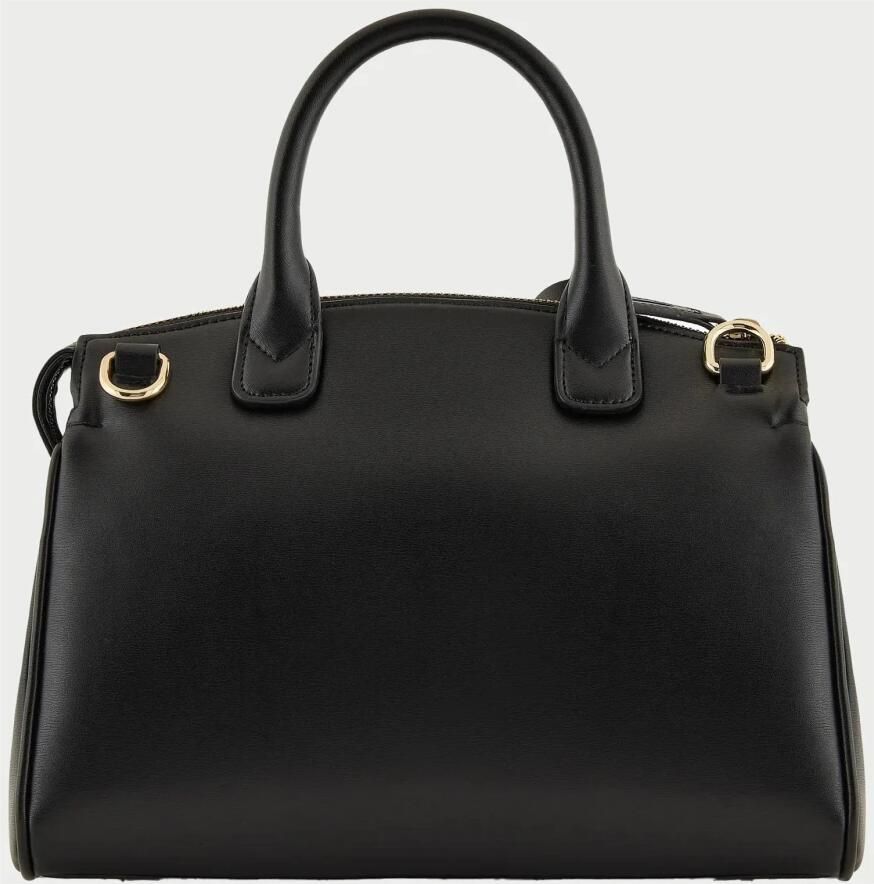 Armani Exchange Zwarte Tote Tas met Metalen Details Black Dames
