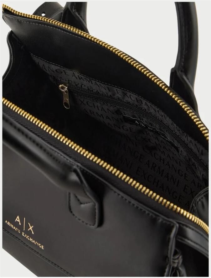 Armani Exchange Zwarte Tote Tas met Metalen Details Black Dames - Foto 3