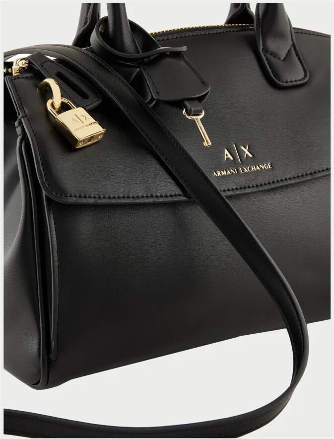 Armani Exchange Zwarte Tote Tas met Metalen Details Black Dames - Foto 4