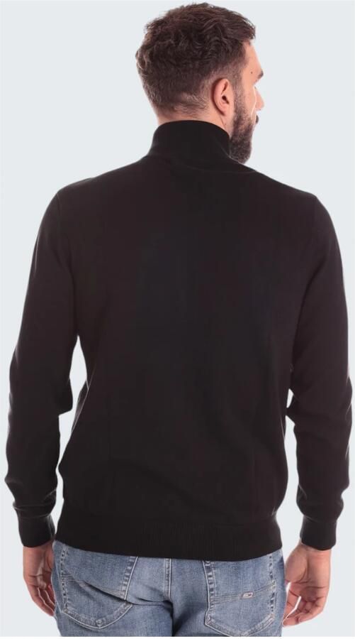 Armani Exchange Zwarte Katoenen Rits Cardigan Herfst Winter Mannen Black Heren - Foto 6