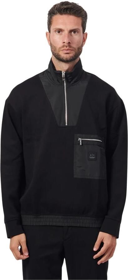 Armani Exchange Zwarte Half-Zip Sweatshirt Black Heren - Foto 5