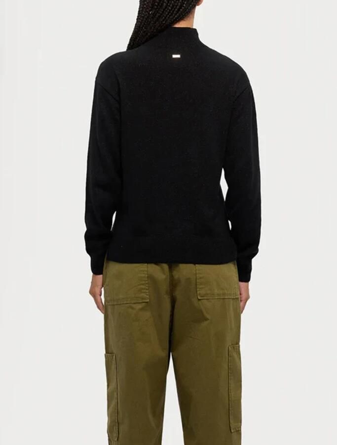 Armani Exchange Zwarte Gebreide Trui met Metalen Draad Black Dames - Foto 2