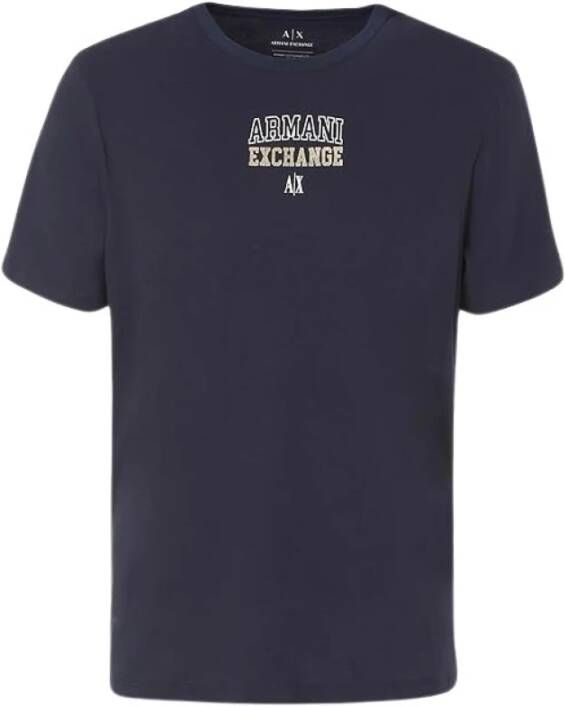 Armani Exchange T-shirt met ronde hals en logoprint