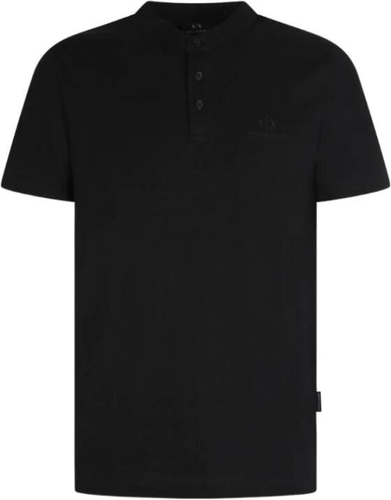 Armani Exchange T-shirt met korte knoopsluiting