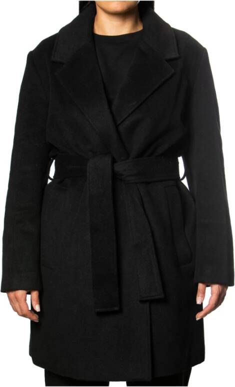 Armani Exchange Belted Coats Zwart Dames