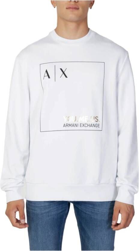 Armani Exchange blanke mannen sweatshirt Wit Heren