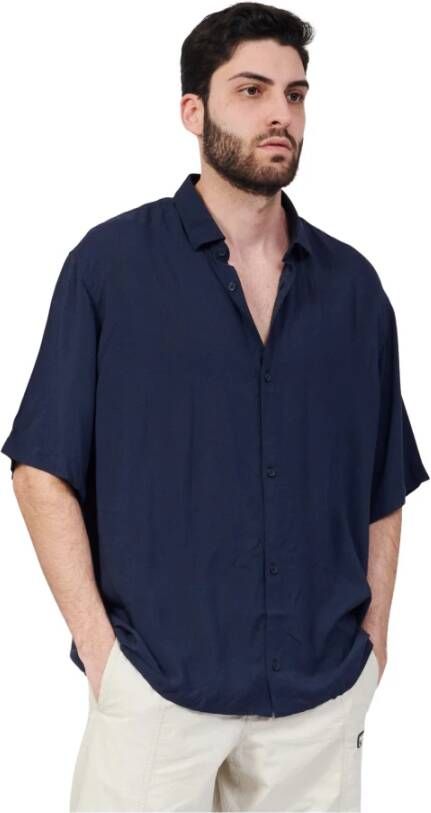 Armani Exchange Blouses Shirts Blauw Heren