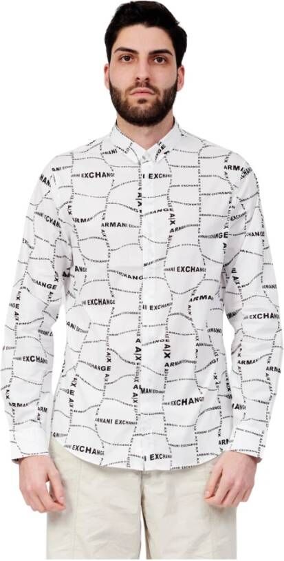 Armani Exchange Blouses Overhemd Wit Heren