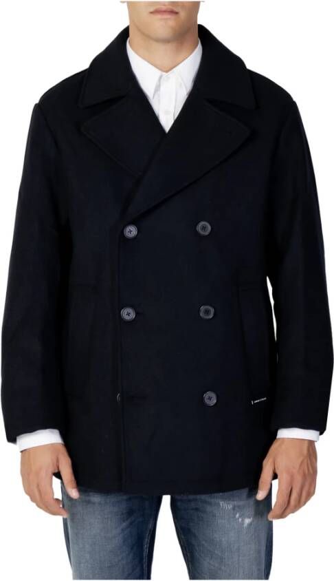 Armani Exchange Blue Men Coat Blauw Heren