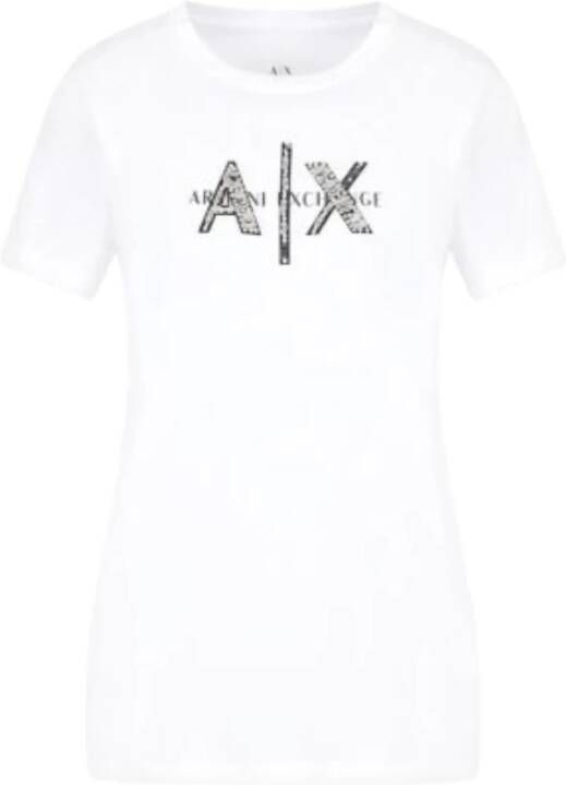 Armani Exchange Crew Neck T-Shirt White Dames