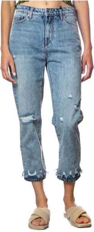 Armani Exchange Cropped Jeans Blauw Dames