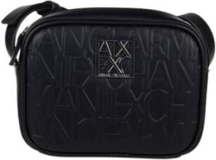 Armani Exchange Zwarte Schoudertas Moderne Minimalistische Stijl Black Dames