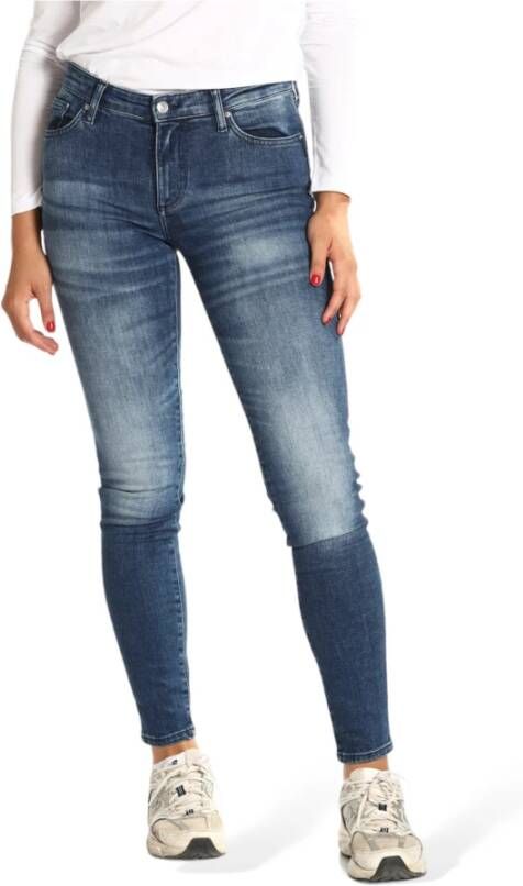 Armani Exchange Dames Indigo Denim Jeans met 5 Zakken Blauw Dames