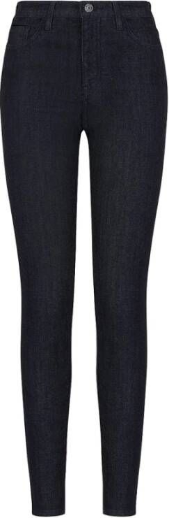 Armani Exchange Denim Brand Logo Jeans Blauw Dames