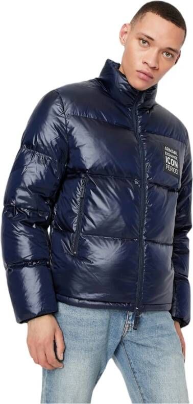 Armani Exchange Down Jackets Blauw Heren