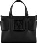 Armani Exchange Stijlvolle Polyurethaan Handtas met Polyester Voering Black Dames - Thumbnail 1
