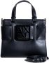Armani Exchange Stijlvolle Polyurethaan Handtas met Polyester Voering Black Dames - Thumbnail 4