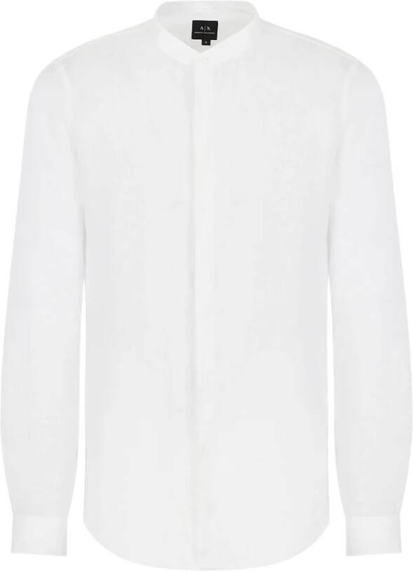 Armani Exchange Casual Overhemd White Heren