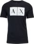 Armani Exchange Zwart Katoenen Heren T-Shirt Lente Zomer Collectie Black Heren - Thumbnail 1
