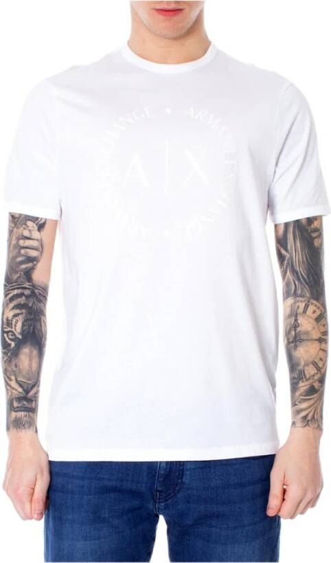 Armani Exchange Heren T-shirt wit White Heren