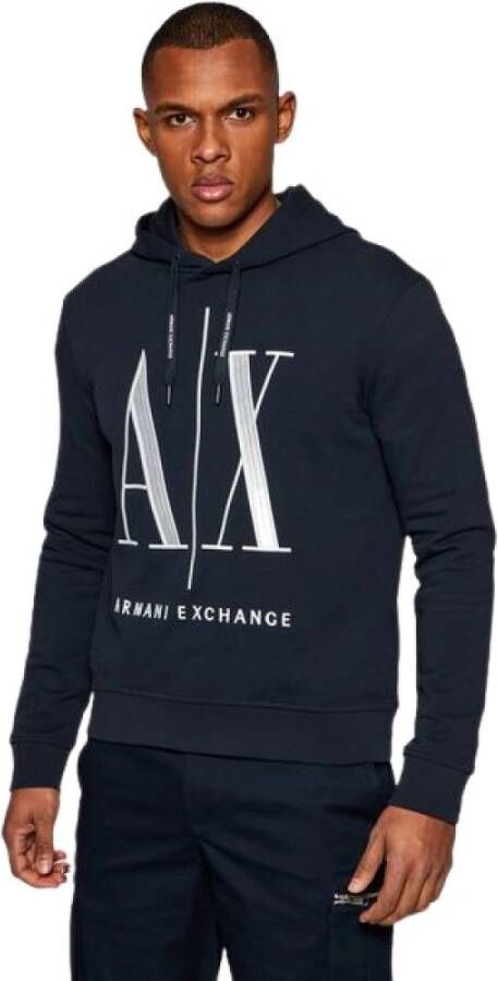 Armani Exchange Hoodie Blauw Heren