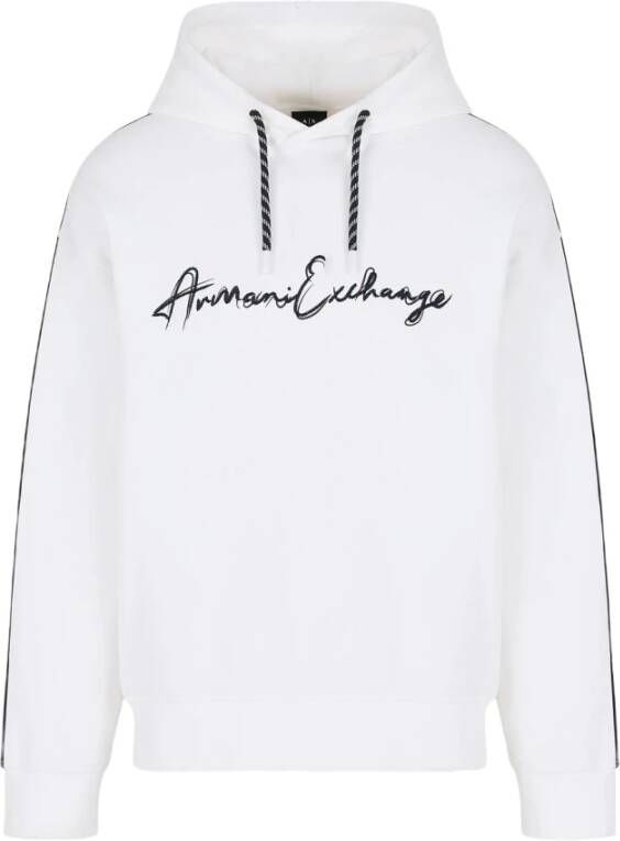 Armani Exchange Hoodie met logo detail Wit Heren