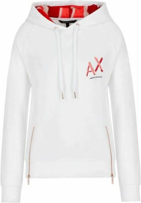 Armani Exchange Witte Hoodie Ss22 White Dames