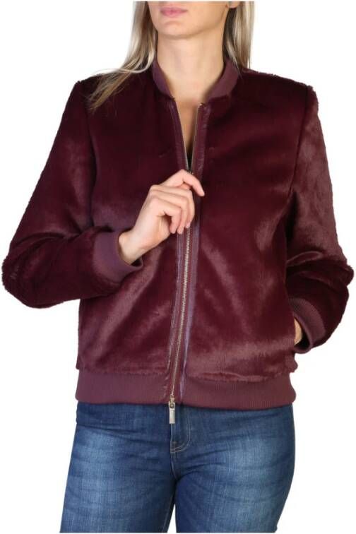 Armani Exchange Damesjas met Rits Herfst Winter Collectie Purple Dames