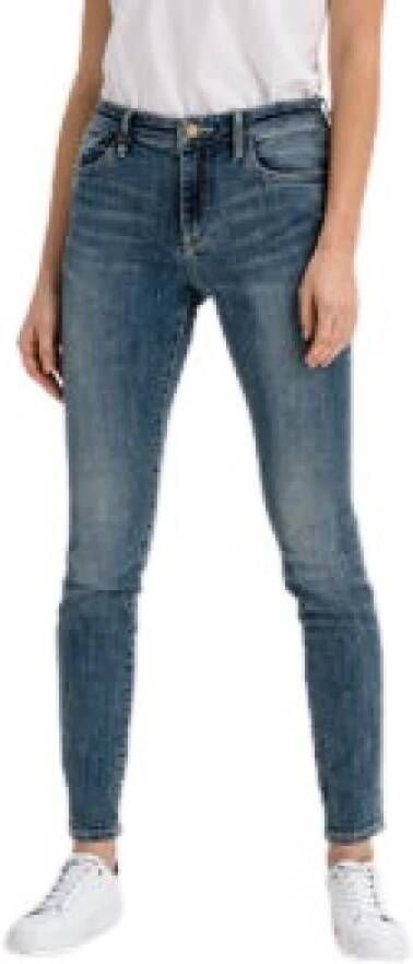 Armani Exchange Blauwe Denim Skinny Fit Broek Blue Dames