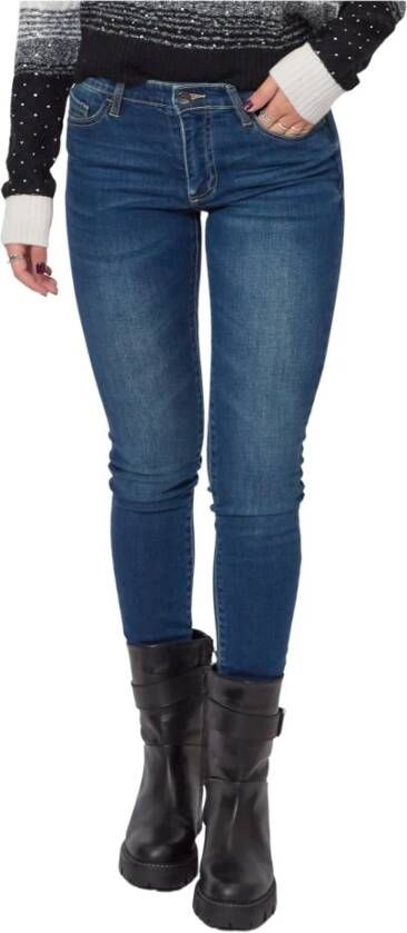 Armani Blauwe Slim Fit Jeans met Klassieke 5 Zakken Blauw Dames