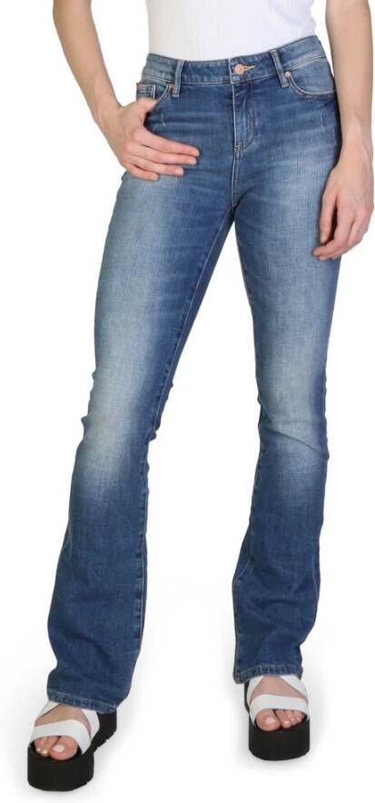 Armani Exchange Lente Zomer Vrouw Jeans Knoop Rits Blue Dames