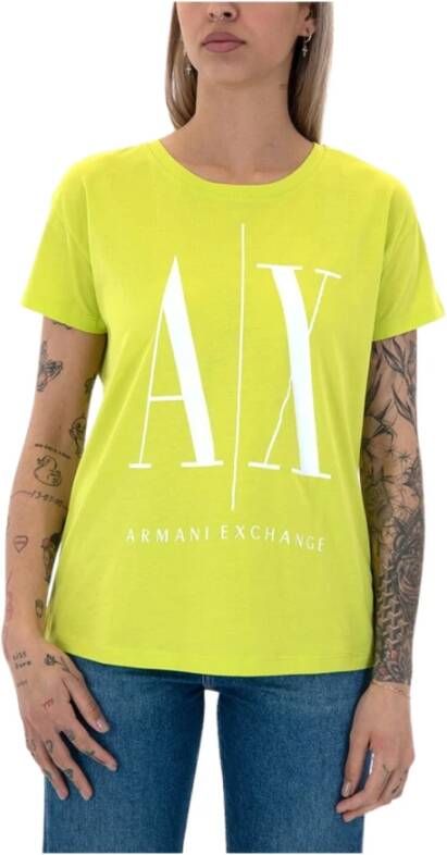 Armani Exchange Klassiek T-shirt voor heren Groen Dames