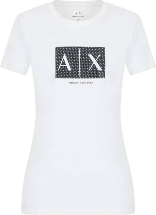 Armani Exchange Klassiek T-Shirt Wit Dames