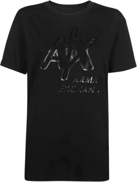 Armani Exchange Klassiek T-Shirt Zwart Dames