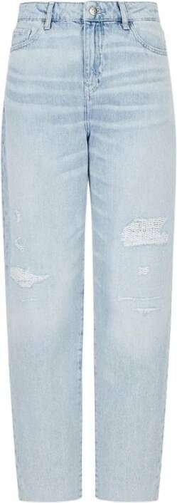 Armani Exchange Straight fit jeans in destroyed-look