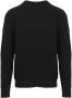 Armani Zwarte Sweaters met V-Hals en Geribbelde Details Zwart Heren - Thumbnail 1