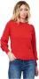 Armani Exchange Rode trui met lange mouwen en geribde boorden Red Dames - Thumbnail 1