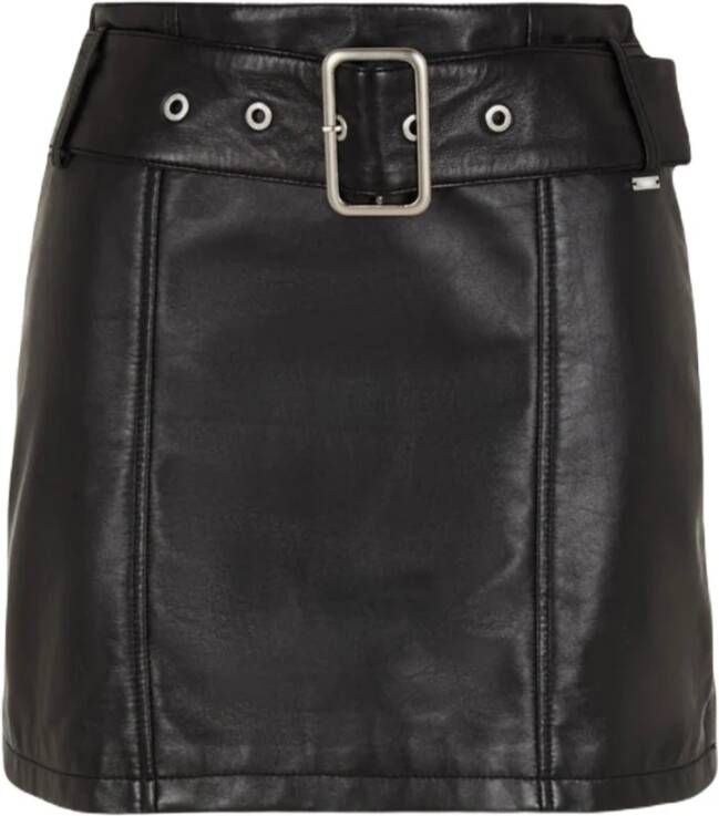 Armani Exchange Leather Skirts Zwart Dames