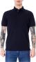 Armani Exchange Blauwe effen polo met knoopsluiting Blue Heren - Thumbnail 4