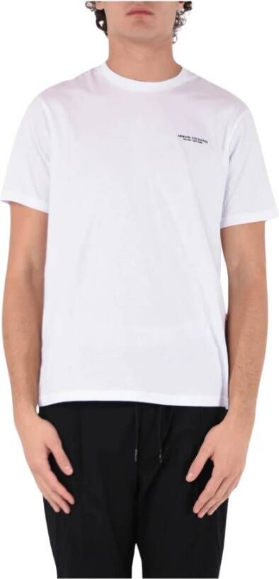 Armani Exchange Witte korte mouwen T-shirt voor heren White Heren