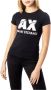 Armani Exchange Zwart Print Korte Mouw T-shirt Black Dames - Thumbnail 1