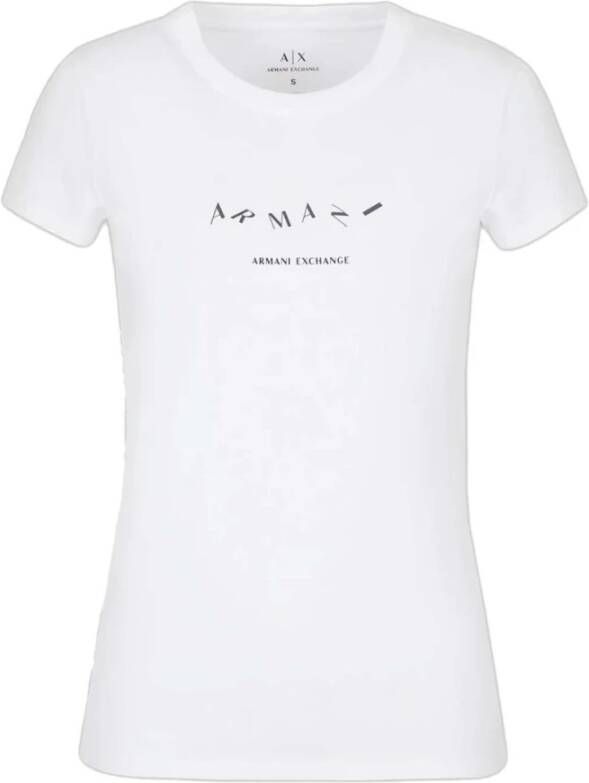 Armani Exchange Logo T-shirt Wit Dames
