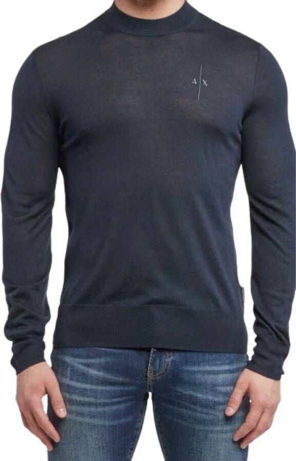 Armani Exchange Men Clothing Sweatshirts Blue Ss22 Blauw Heren