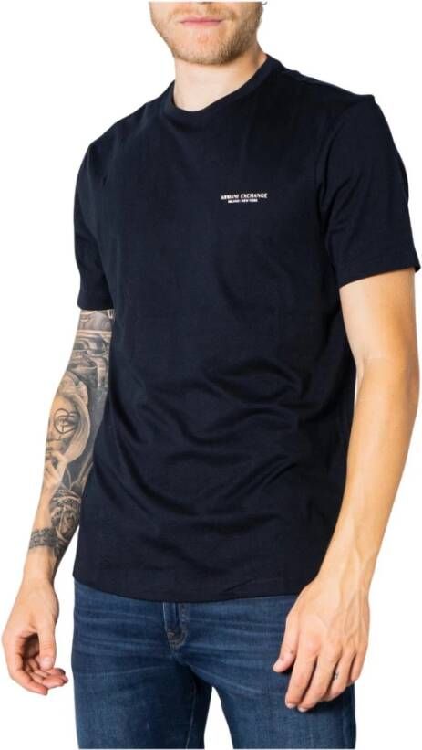 Armani Exchange Stijlvol Katoenen T-Shirt voor Mannen Black Heren